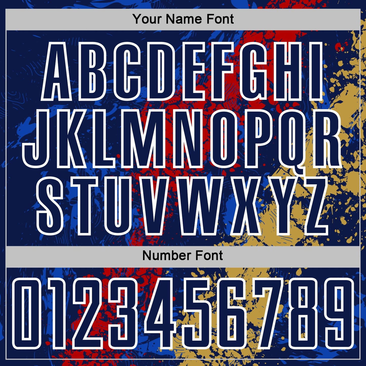 Custom Navy White Red-Old Gold Dripping Splatter Cracked Texture Sublimation Soccer Uniform Jersey view 6