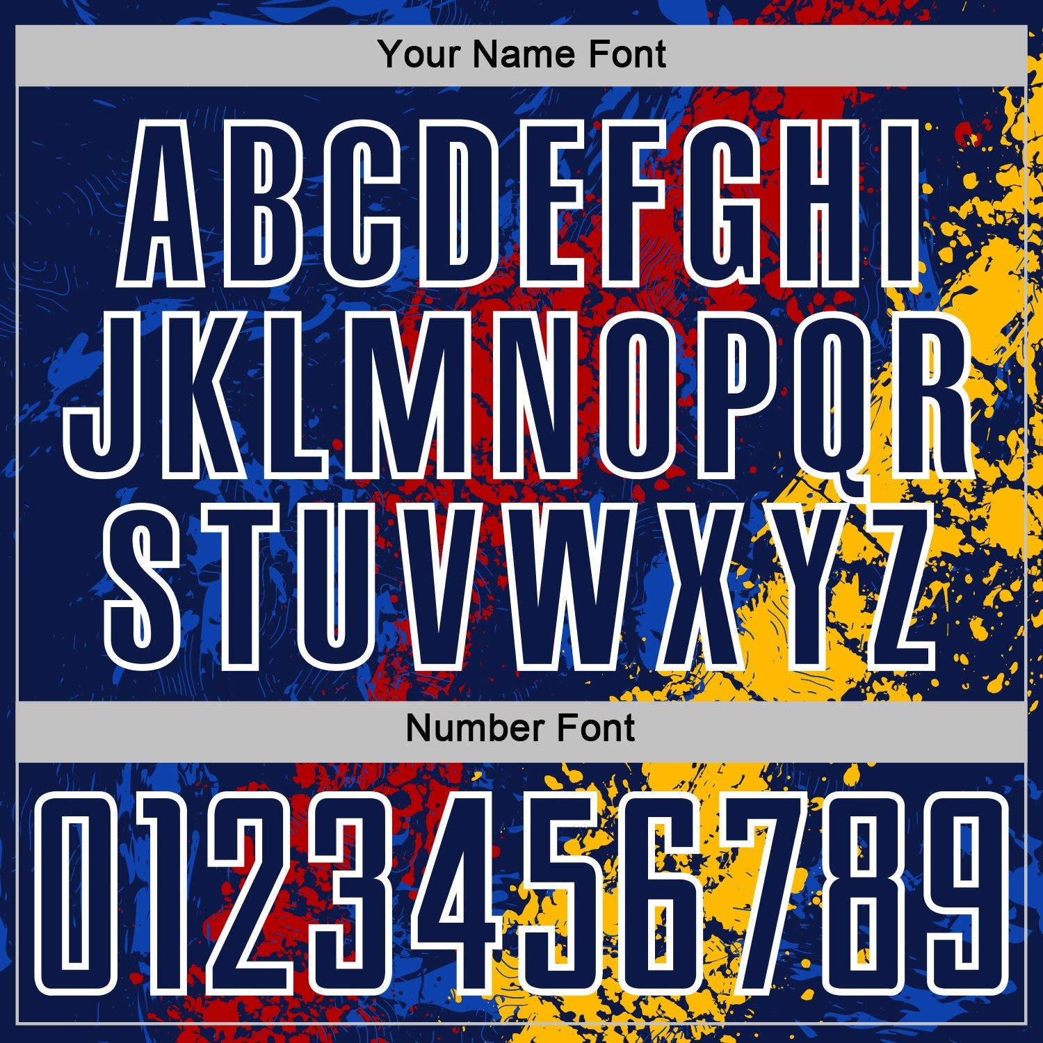 Custom Navy White Red-Gold Dripping Splatter Cracked Texture Sublimation Soccer Uniform Jersey view 6