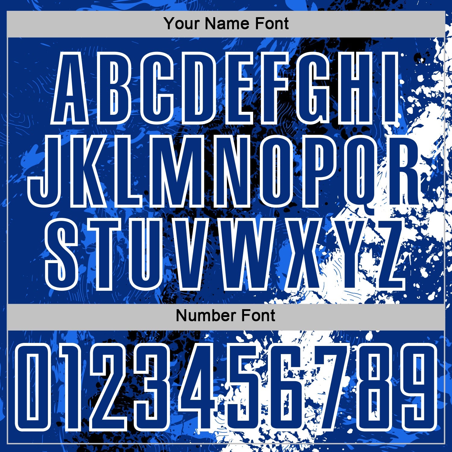 Custom Royal White-Black Dripping Splatter Cracked Texture Sublimation Soccer Uniform Jersey view 6