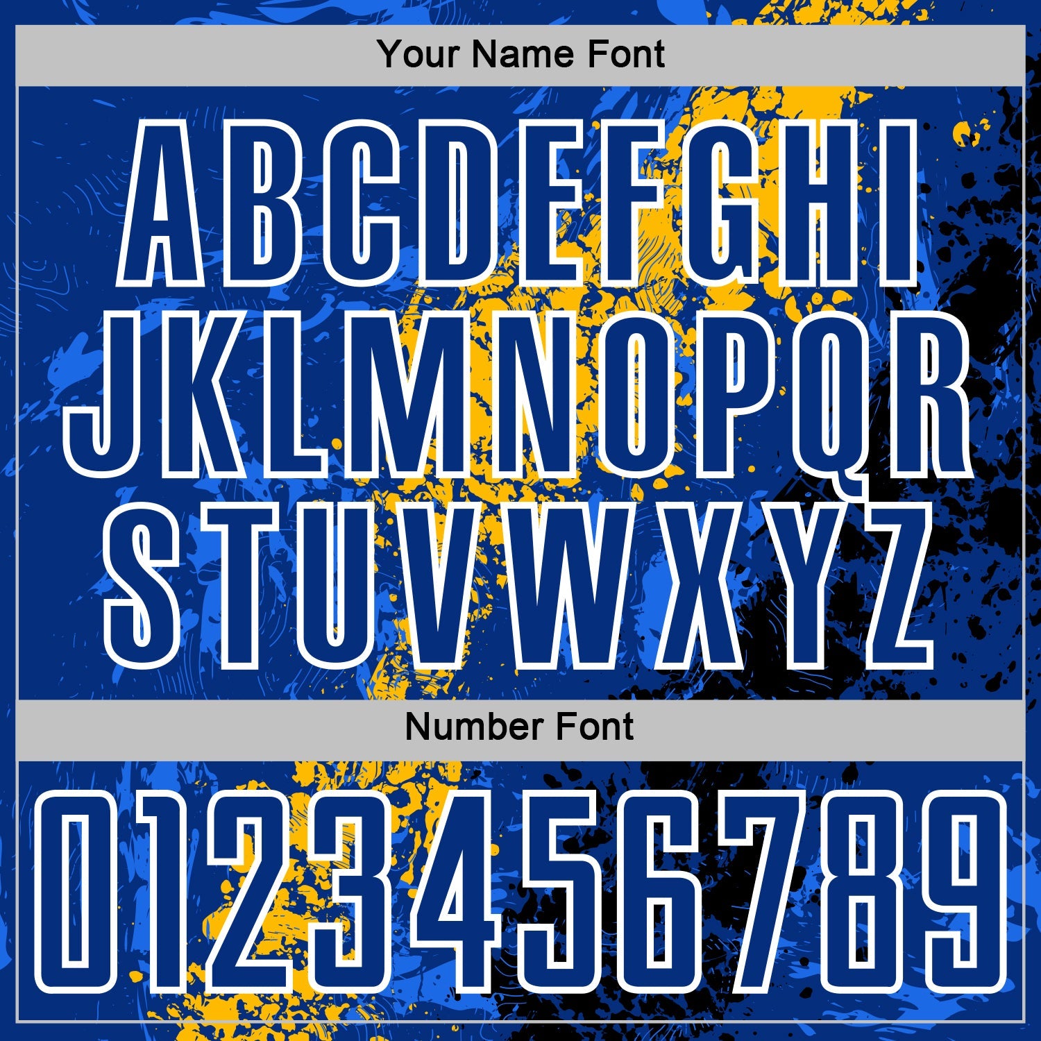 Custom Royal White Gold-Black Dripping Splatter Cracked Texture Sublimation Soccer Uniform Jersey view 6