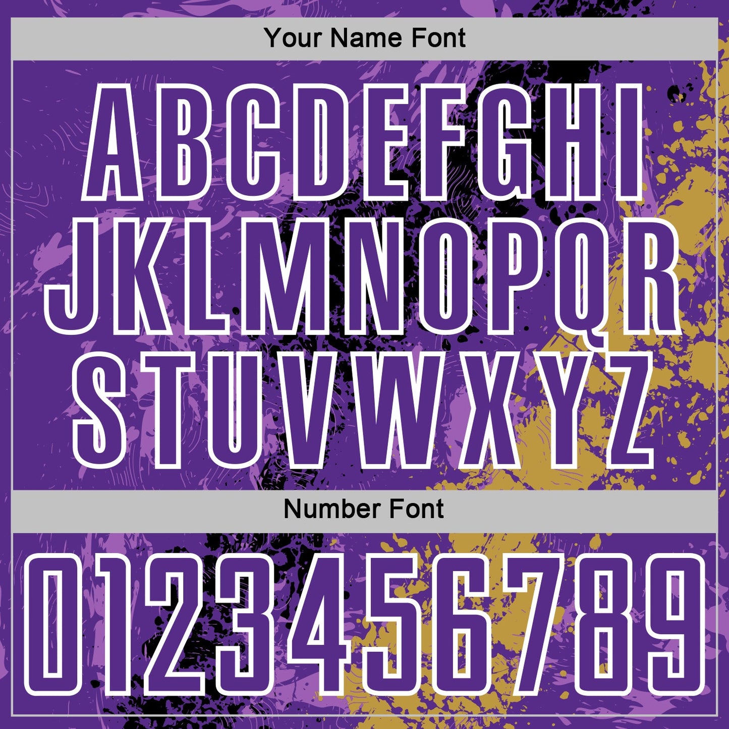 Custom Purple White Old Gold-Black Dripping Splatter Cracked Texture Sublimation Soccer Uniform Jersey view 6