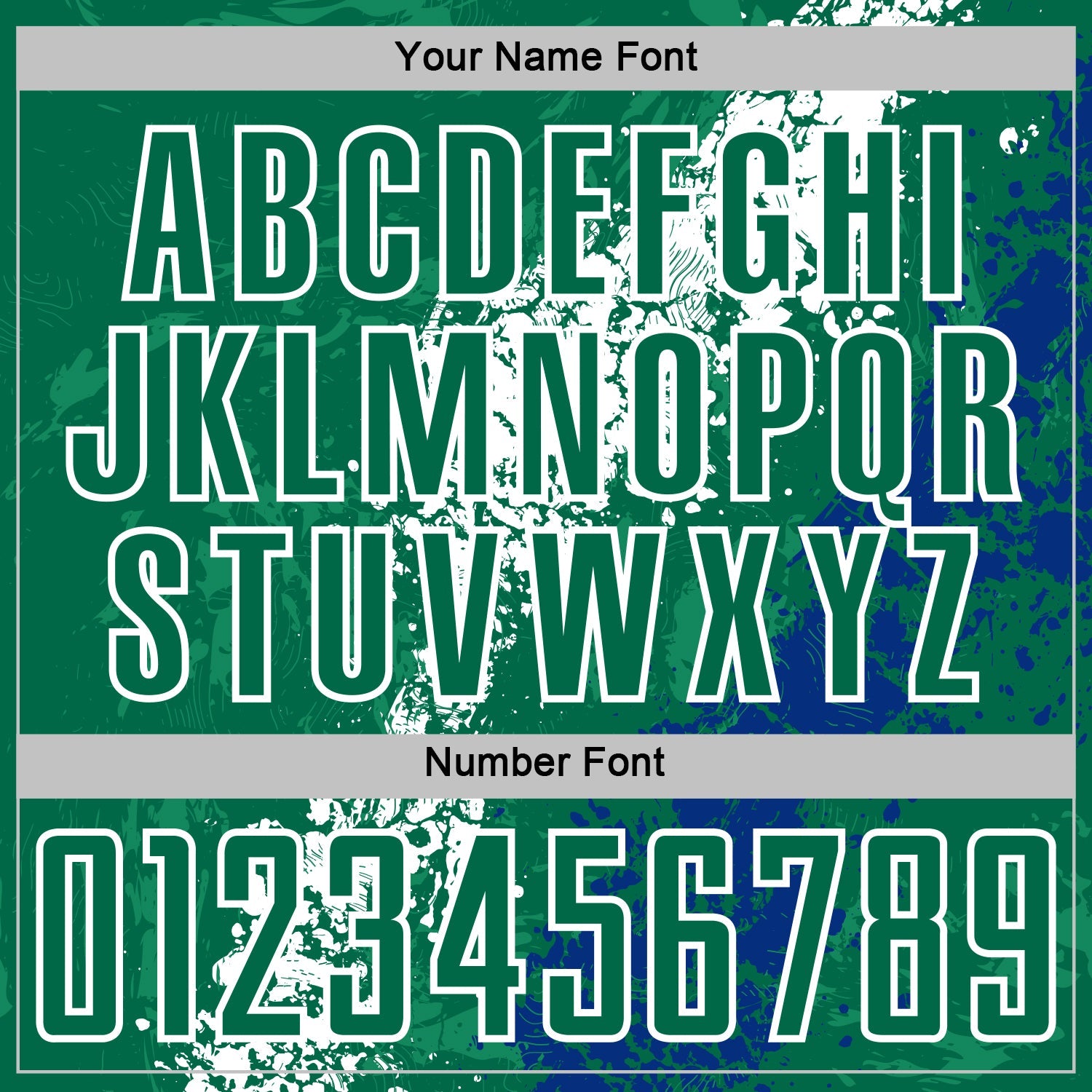 Custom Kelly Green White-Royal Dripping Splatter Cracked Texture Sublimation Soccer Uniform Jersey view 6