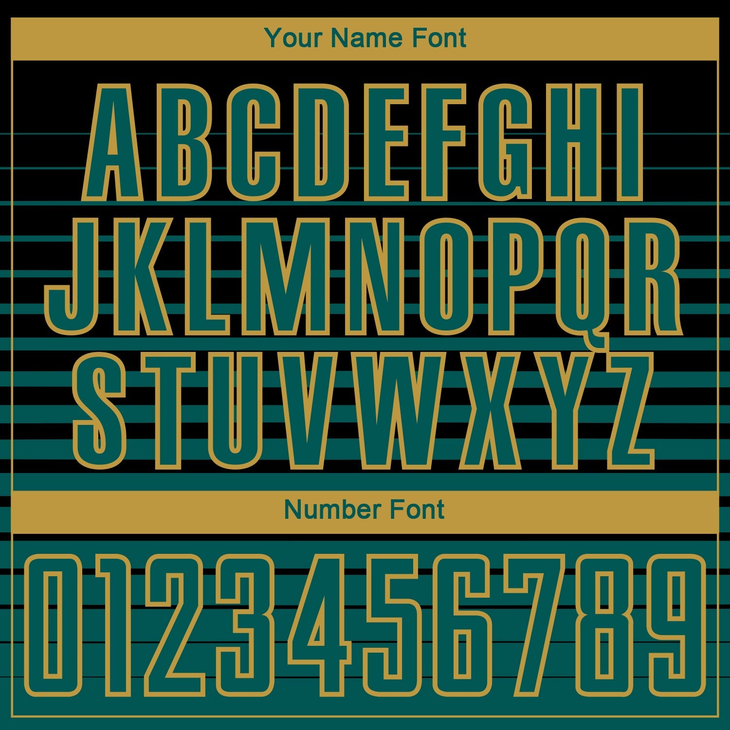 Custom Black Midnight Green-Old Gold Gradient Pinstripe Sublimation Soccer Uniform Jersey view 6