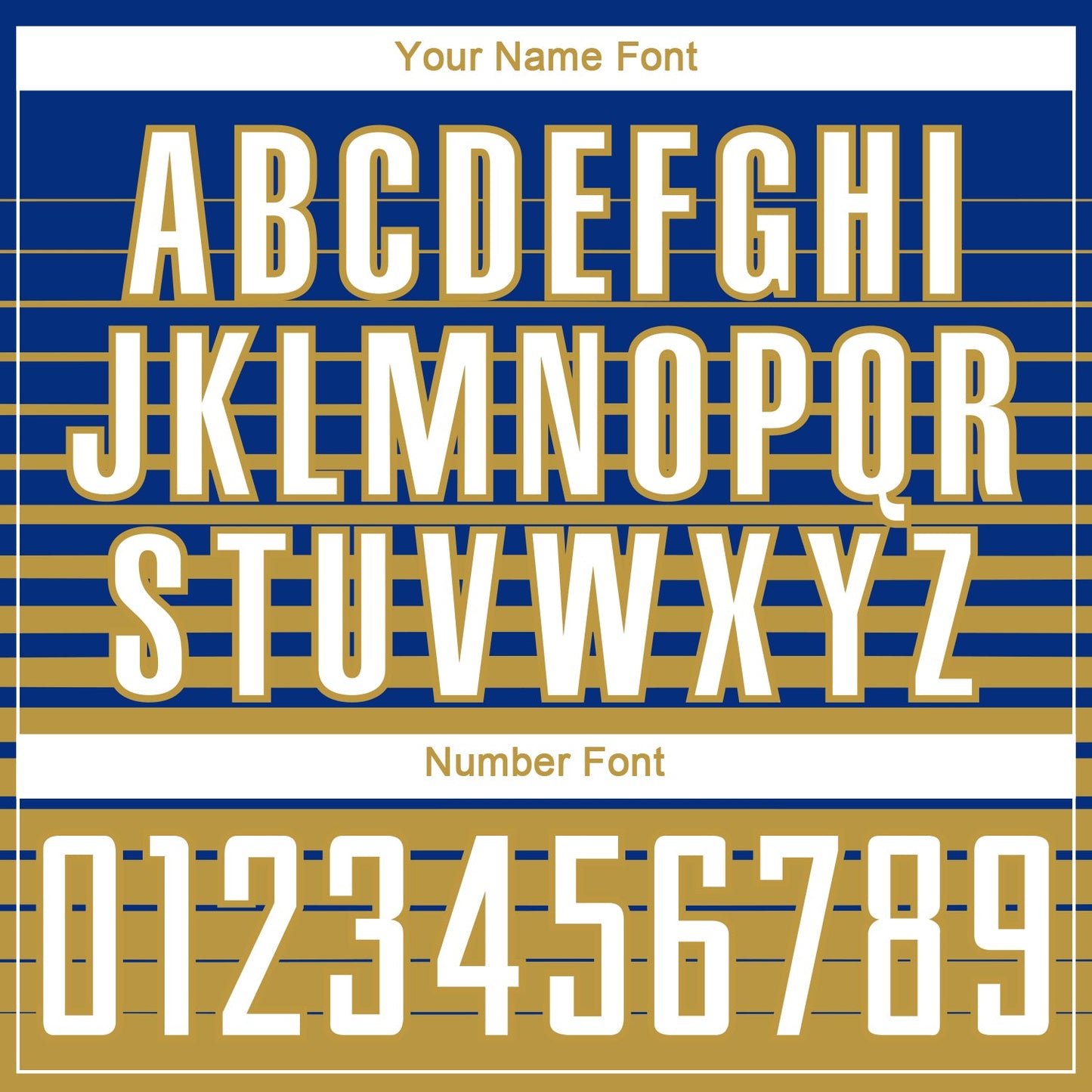 Custom Royal White-Old Gold Gradient Pinstripe Sublimation Soccer Uniform Jersey view 6