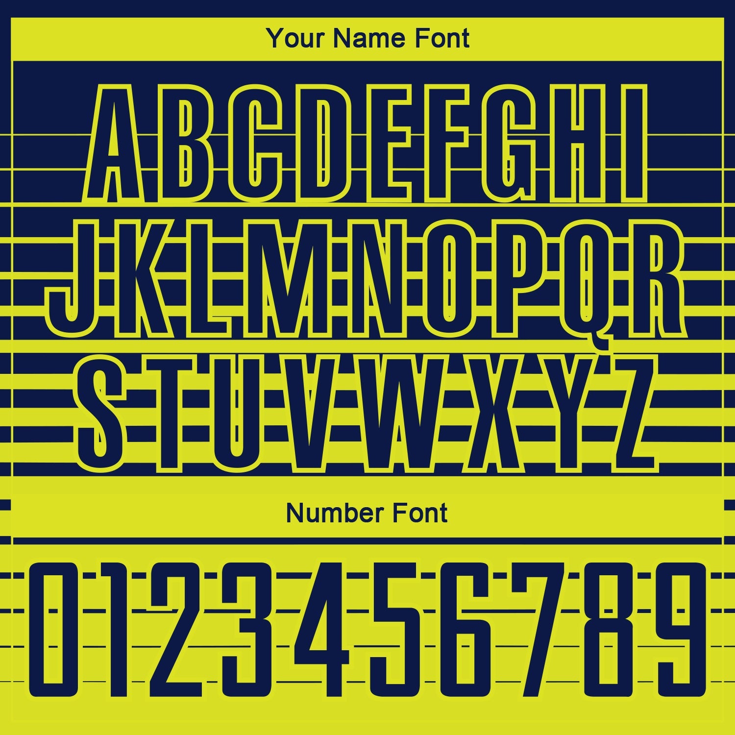 Custom Navy Neon Yellow Gradient Pinstripe Sublimation Soccer Uniform Jersey view 6