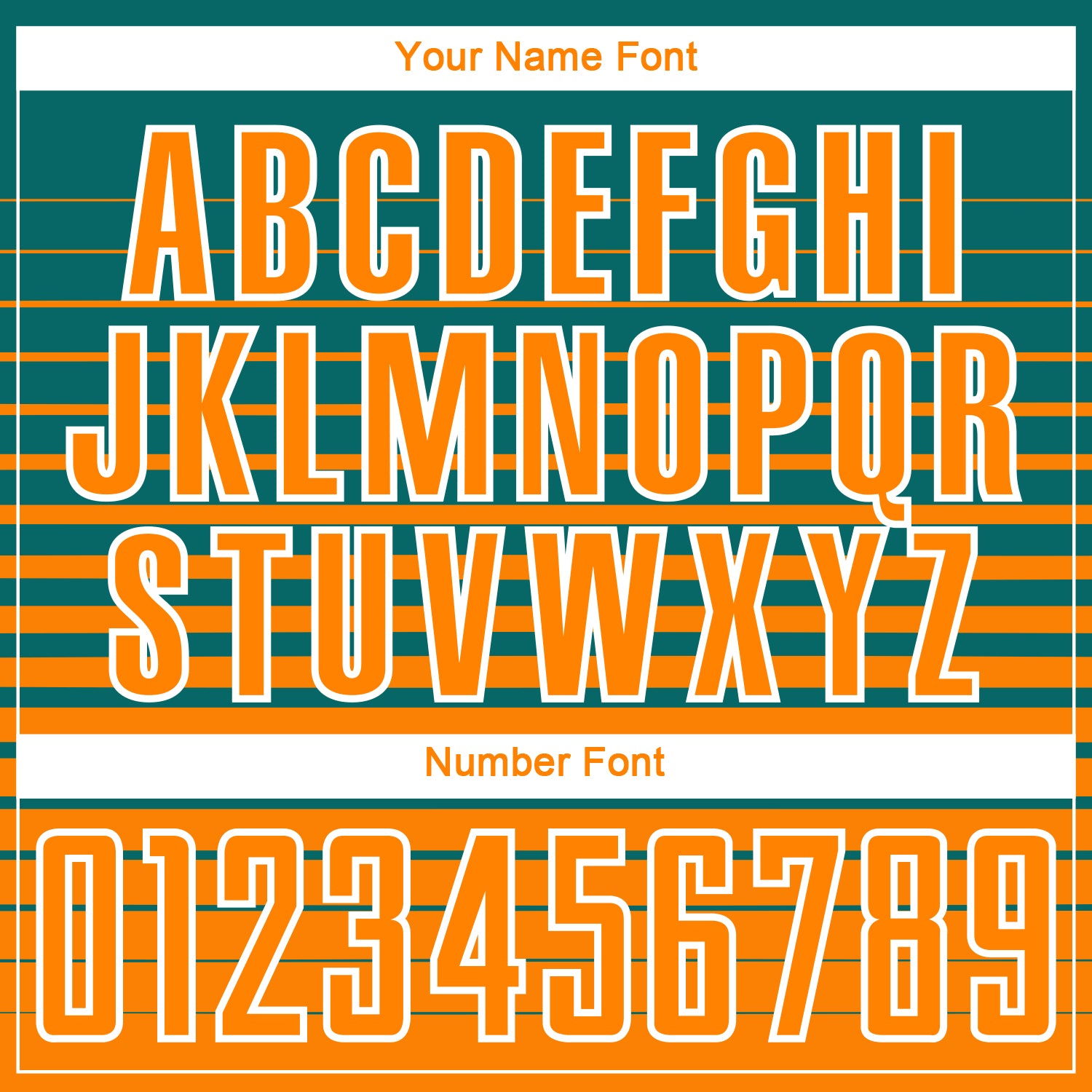 Custom Teal Bay Orange-White Gradient Pinstripe Sublimation Soccer Uniform Jersey view 6