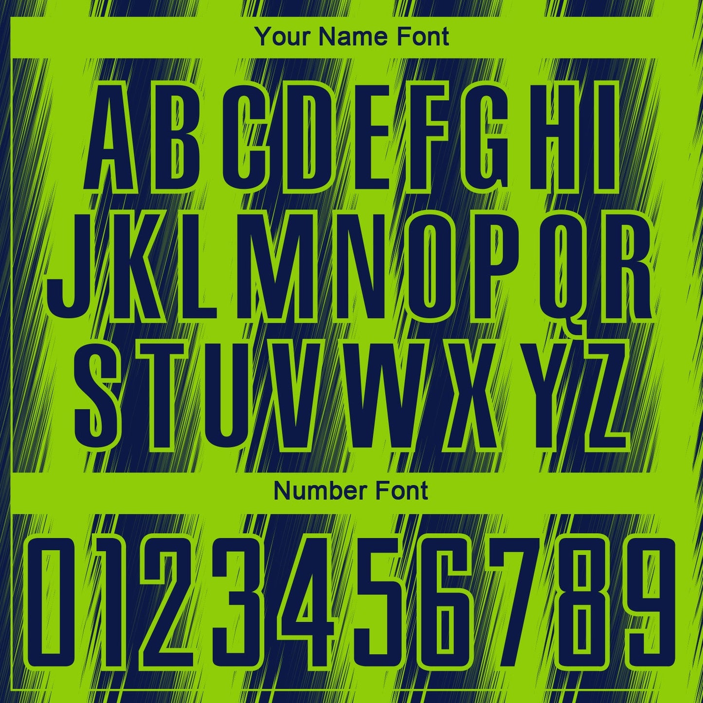 Custom Navy Neon Green Vertical Brush Stroke Stripes Sublimation Soccer Uniform Jersey view 6