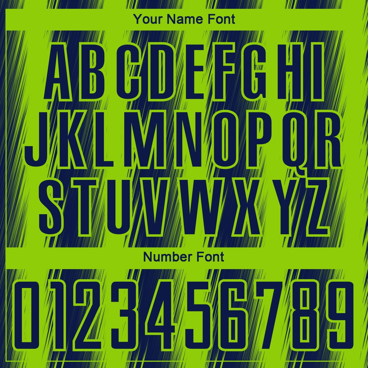 Custom Navy Neon Green Vertical Brush Stroke Stripes Sublimation Soccer Uniform Jersey view 6