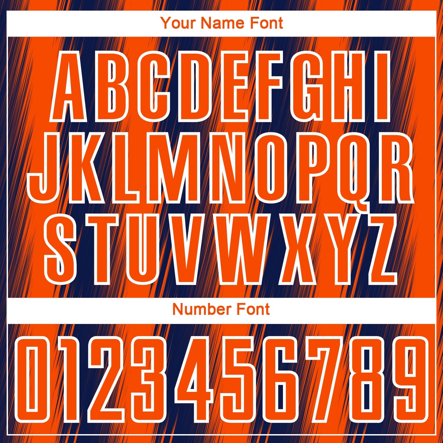 Custom Navy Orange-White Vertical Brush Stroke Stripes Sublimation Soccer Uniform Jersey view 6