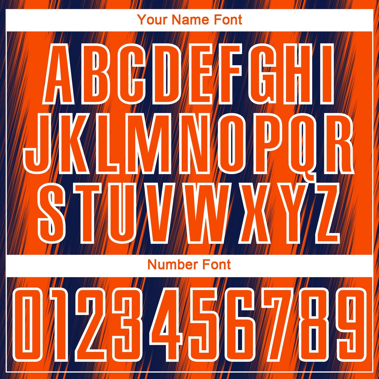 Custom Navy Orange-White Vertical Brush Stroke Stripes Sublimation Soccer Uniform Jersey view 6