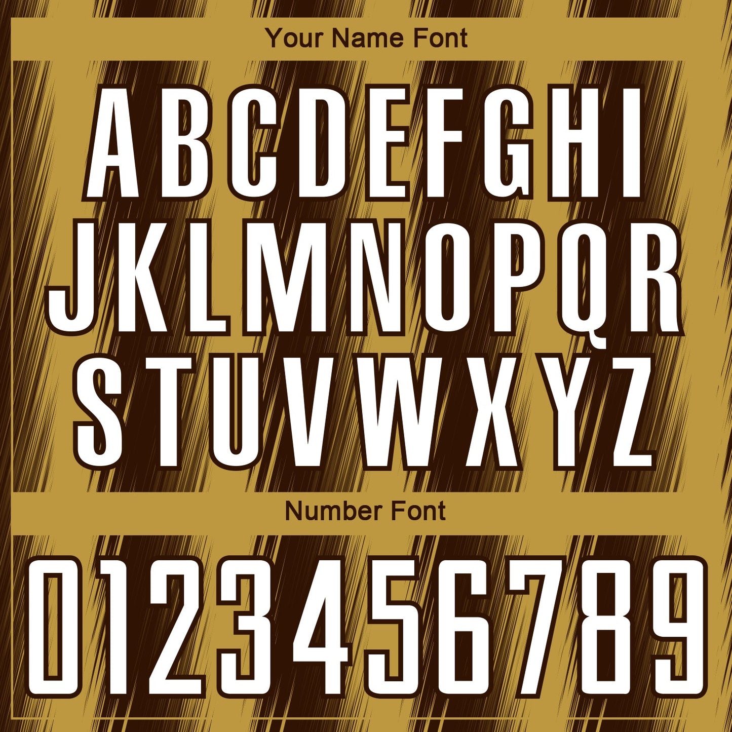Custom Brown White-Old Gold Vertical Brush Stroke Stripes Sublimation Soccer Uniform Jersey view 6