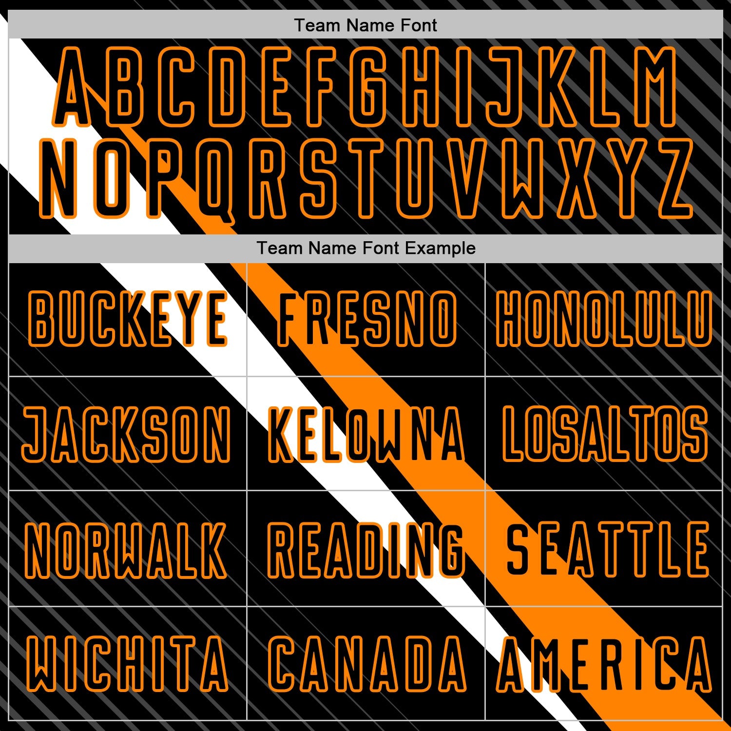 Custom Black Bay Orange-White Diagonal Stripes Sports Sublimation Soccer Uniform Jersey view 5
