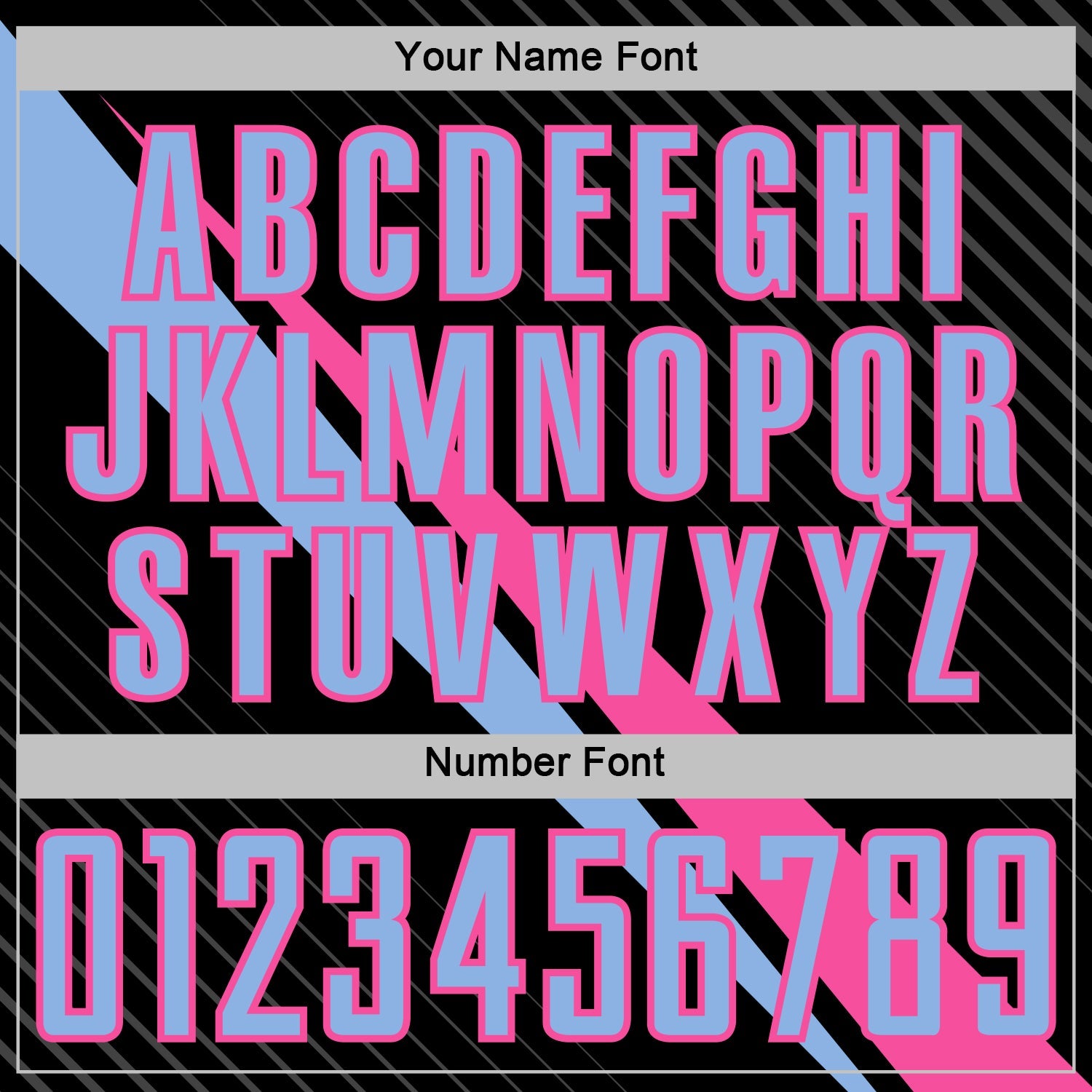 Custom Black Light Blue-Pink Diagonal Stripes Sports Sublimation Soccer Uniform Jersey view 6