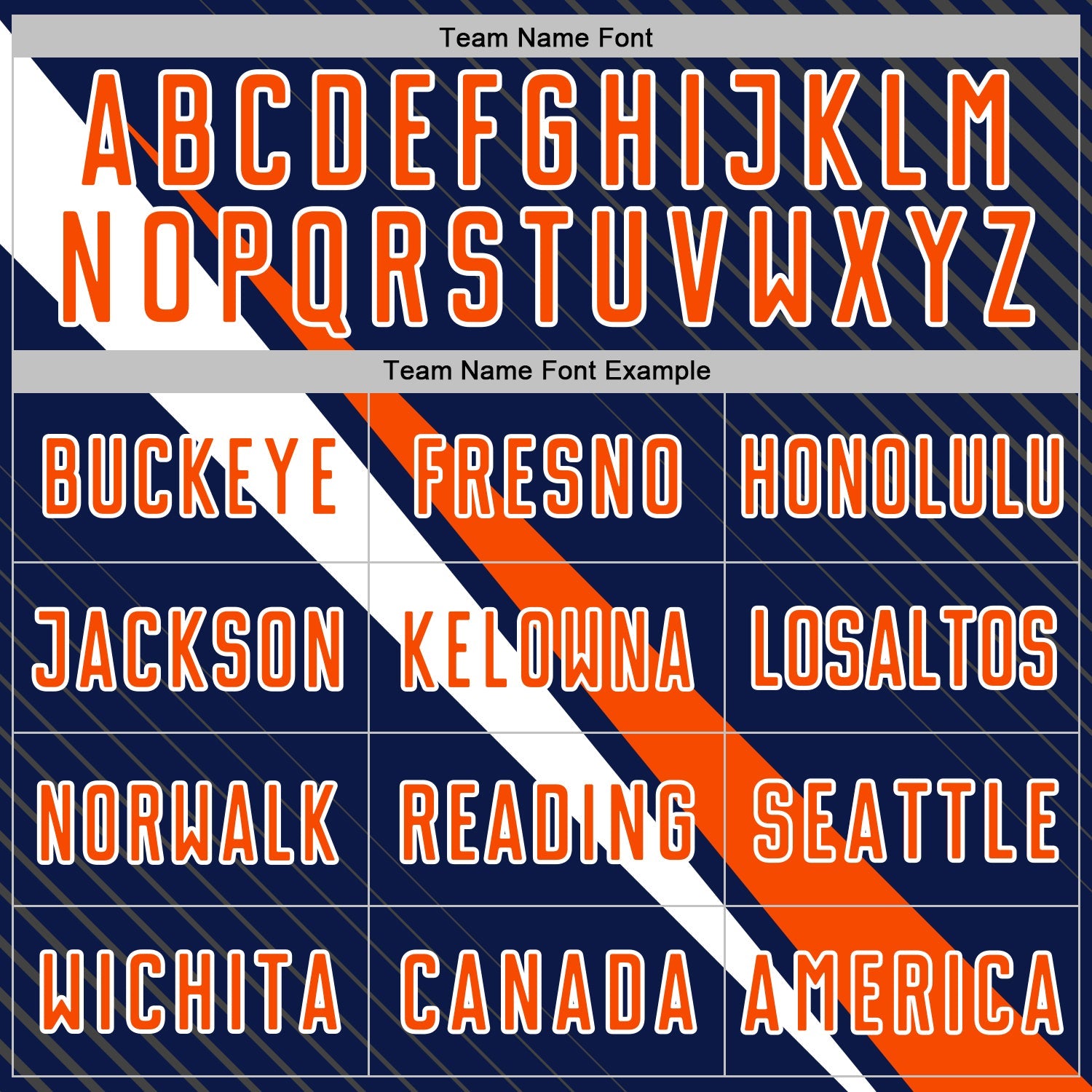 Custom Navy Orange-White Diagonal Stripes Sports Sublimation Soccer Uniform Jersey view 5