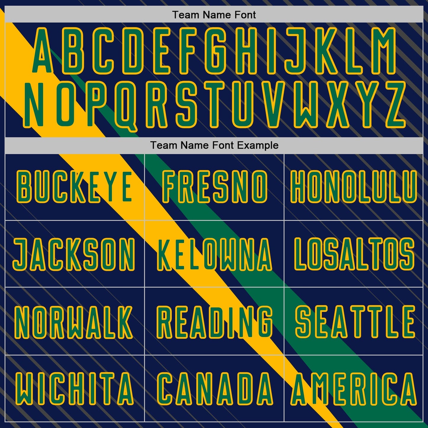 Custom Navy Kelly Green-Gold Diagonal Stripes Sports Sublimation Soccer Uniform Jersey view 5