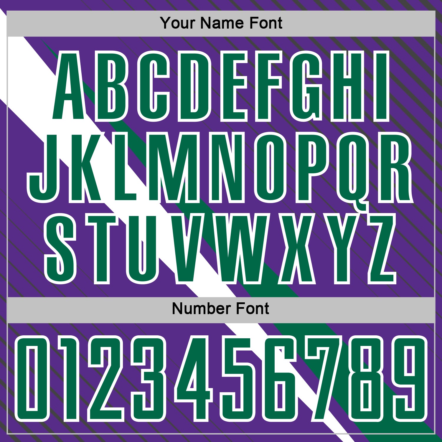 Custom Purple Kelly Green-White Diagonal Stripes Sports Sublimation Soccer Uniform Jersey view 6