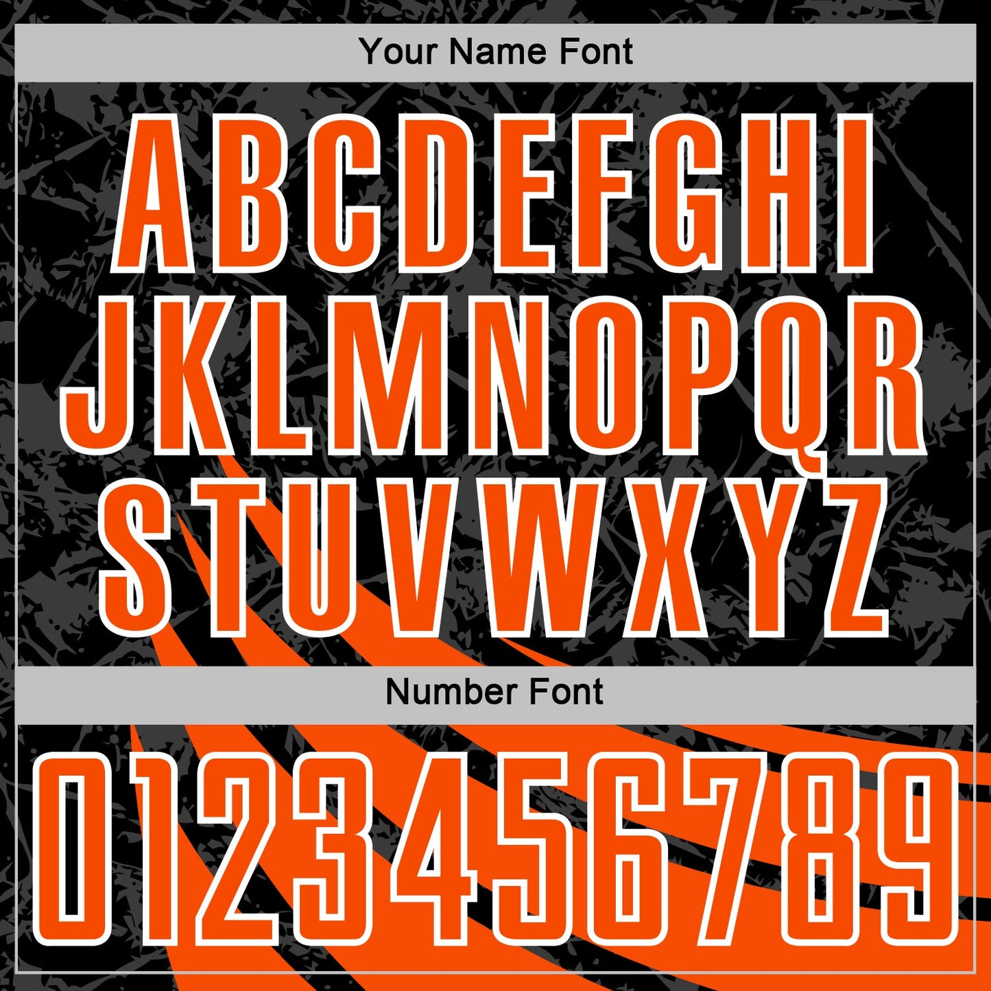 Custom Black Orange-White Distressed Diagonal Stripes Wind Shapes Sports Sublimation Soccer Uniform Jersey view 6