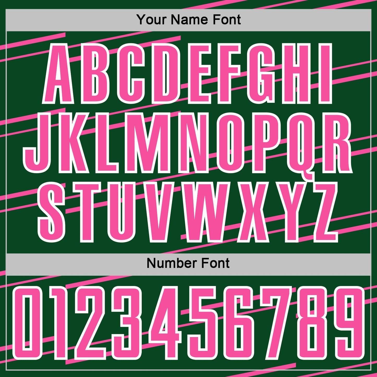 Custom Green Pink-White Diagonal Pinstripes Lines Sports Sublimation Soccer Uniform Jersey view 6