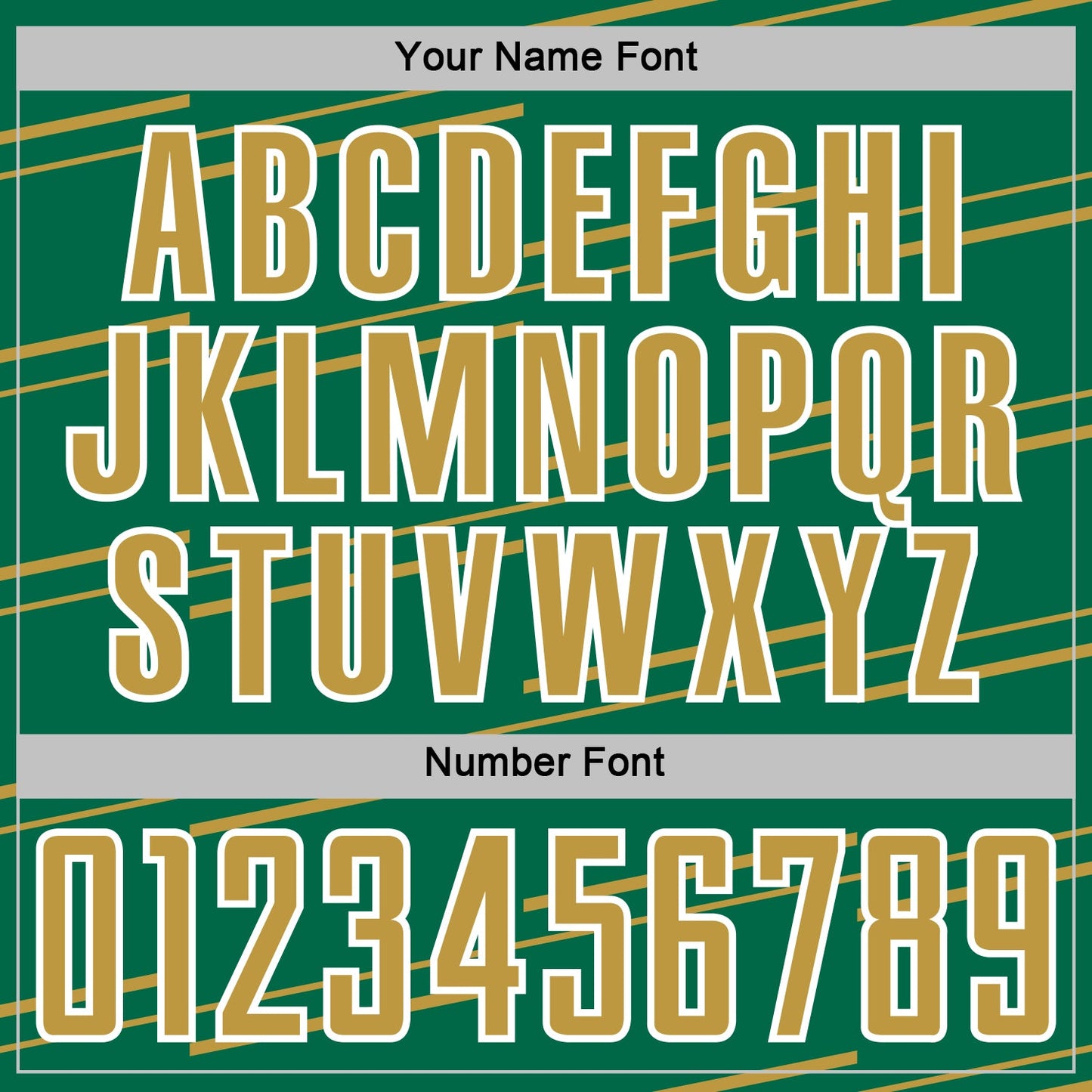 Custom Kelly Green Old Gold-White Diagonal Pinstripes Lines Sports Sublimation Soccer Uniform Jersey view 6