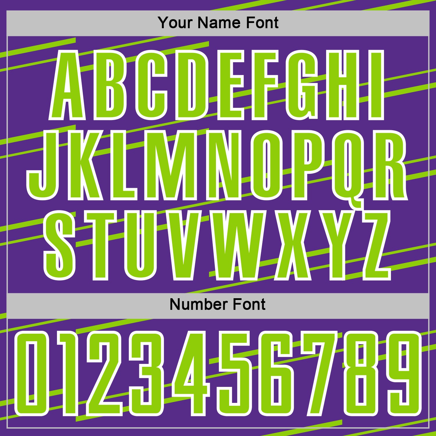 Custom Purple Neon Green-White Diagonal Pinstripes Lines Sports Sublimation Soccer Uniform Jersey view 6