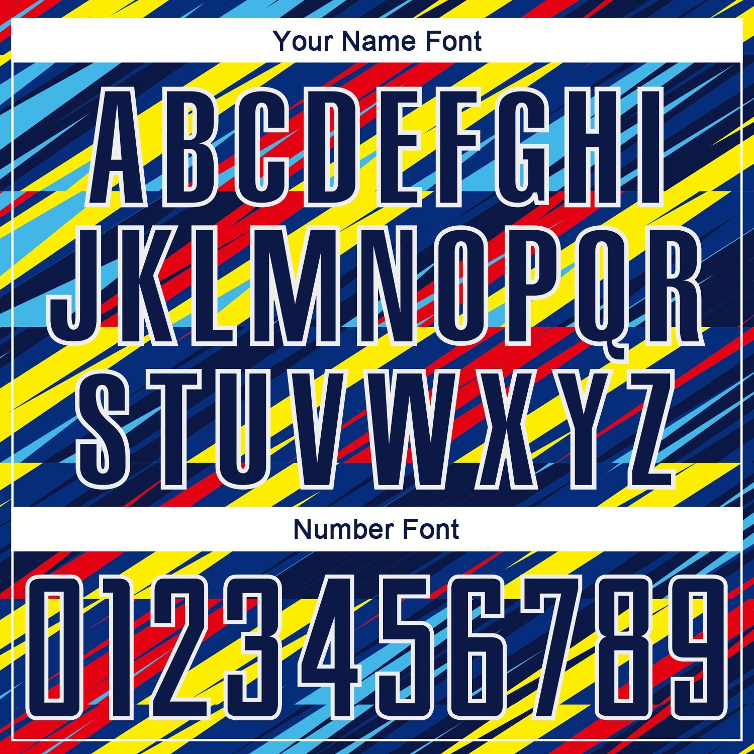 Custom Royal Navy Yellow Blue-Red Colombia Diagonal Stripes Sublimation Soccer Uniform Jersey view 6