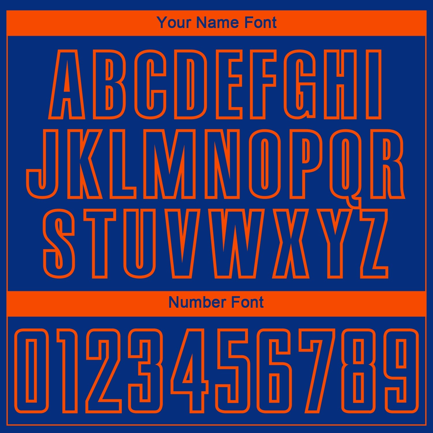 Custom Royal-Orange Curve Lines Sublimation Soccer Uniform Jersey view 6
