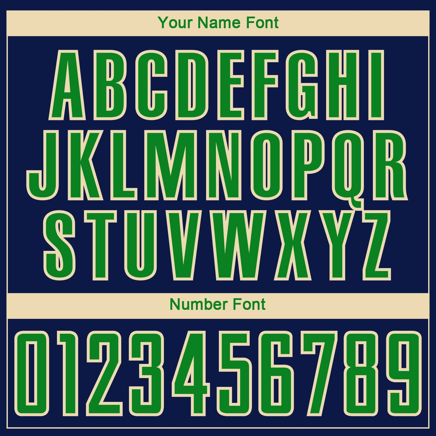 Custom Navy Grass Green-Cream Curve Lines Sublimation Soccer Uniform Jersey view 6