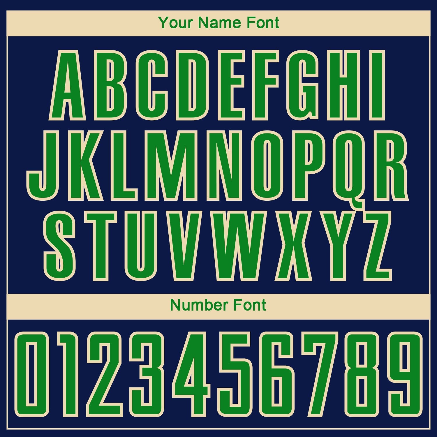 Custom Navy Grass Green-Cream Curve Lines Sublimation Soccer Uniform Jersey view 6