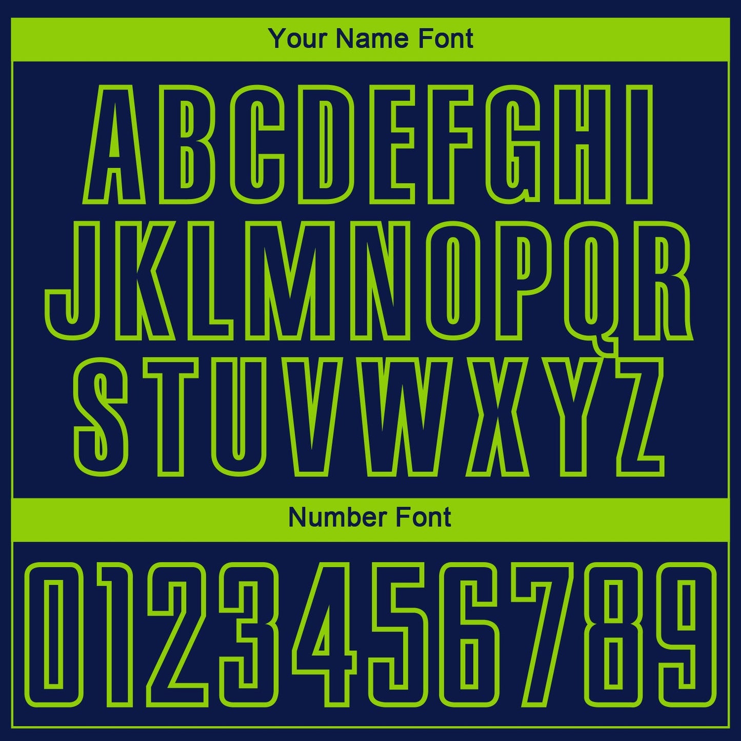Custom Navy-Neon Green Curve Lines Sublimation Soccer Uniform Jersey view 6