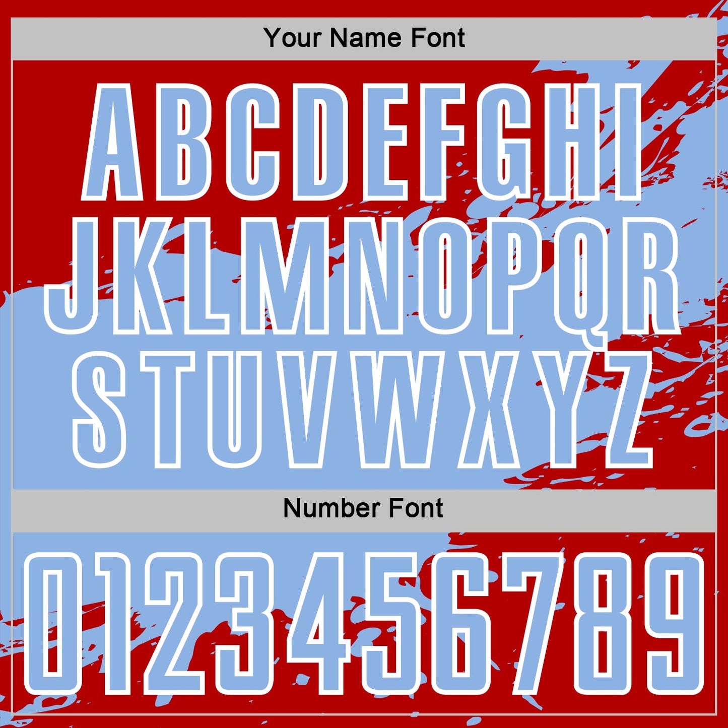 Custom Light Blue Red-White Splash Color Block Sublimation Soccer Uniform Jersey view 6