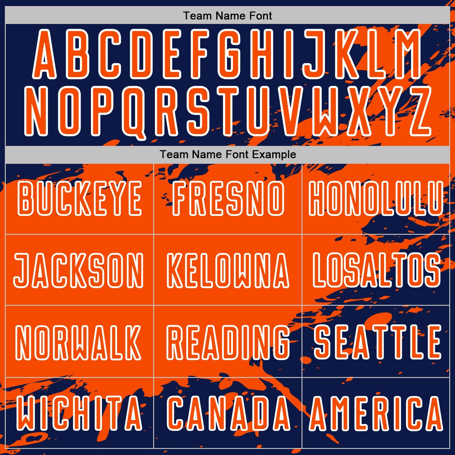 Custom Orange Navy-White Splash Color Block Sublimation Soccer Uniform Jersey view 5