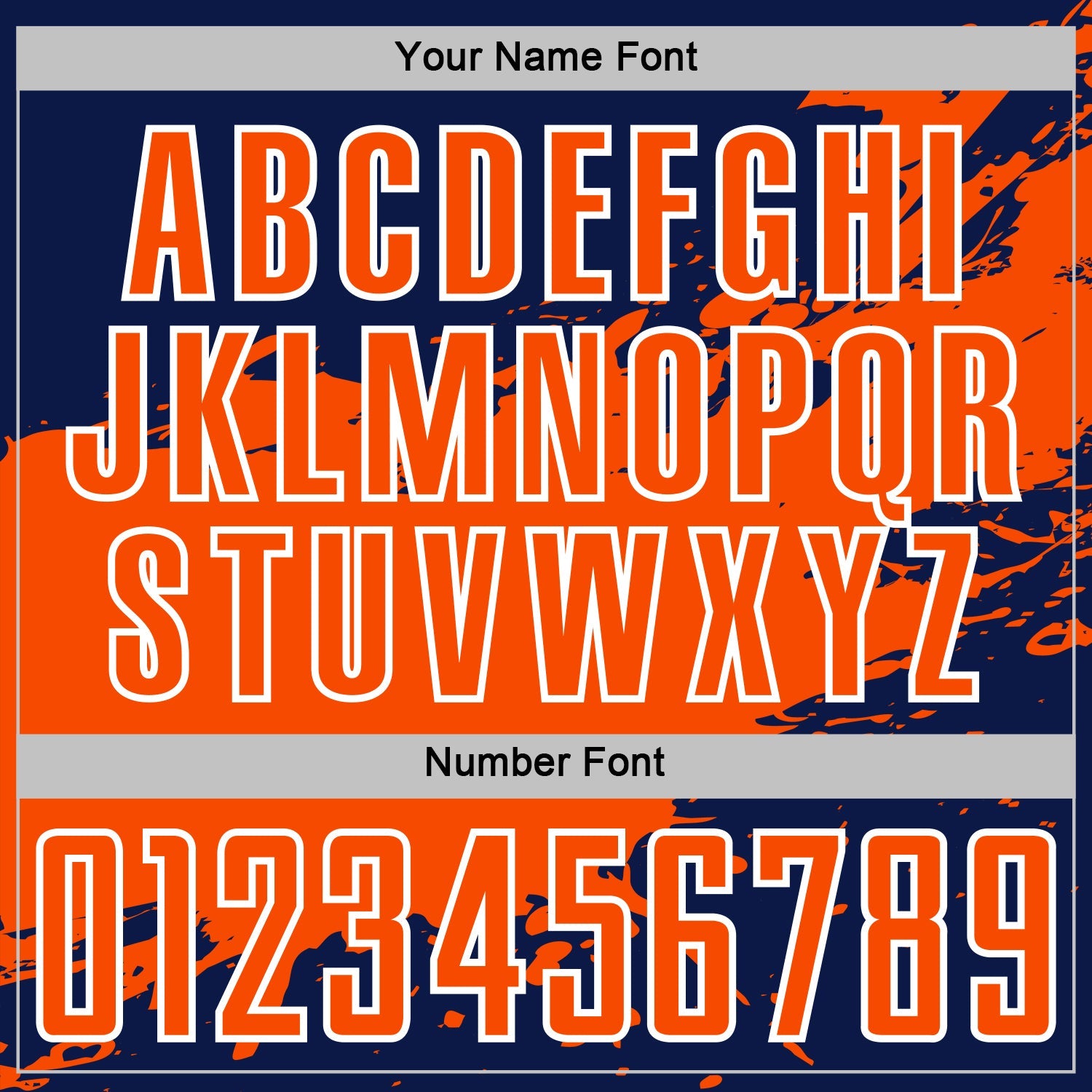 Custom Orange Navy-White Splash Color Block Sublimation Soccer Uniform Jersey view 6
