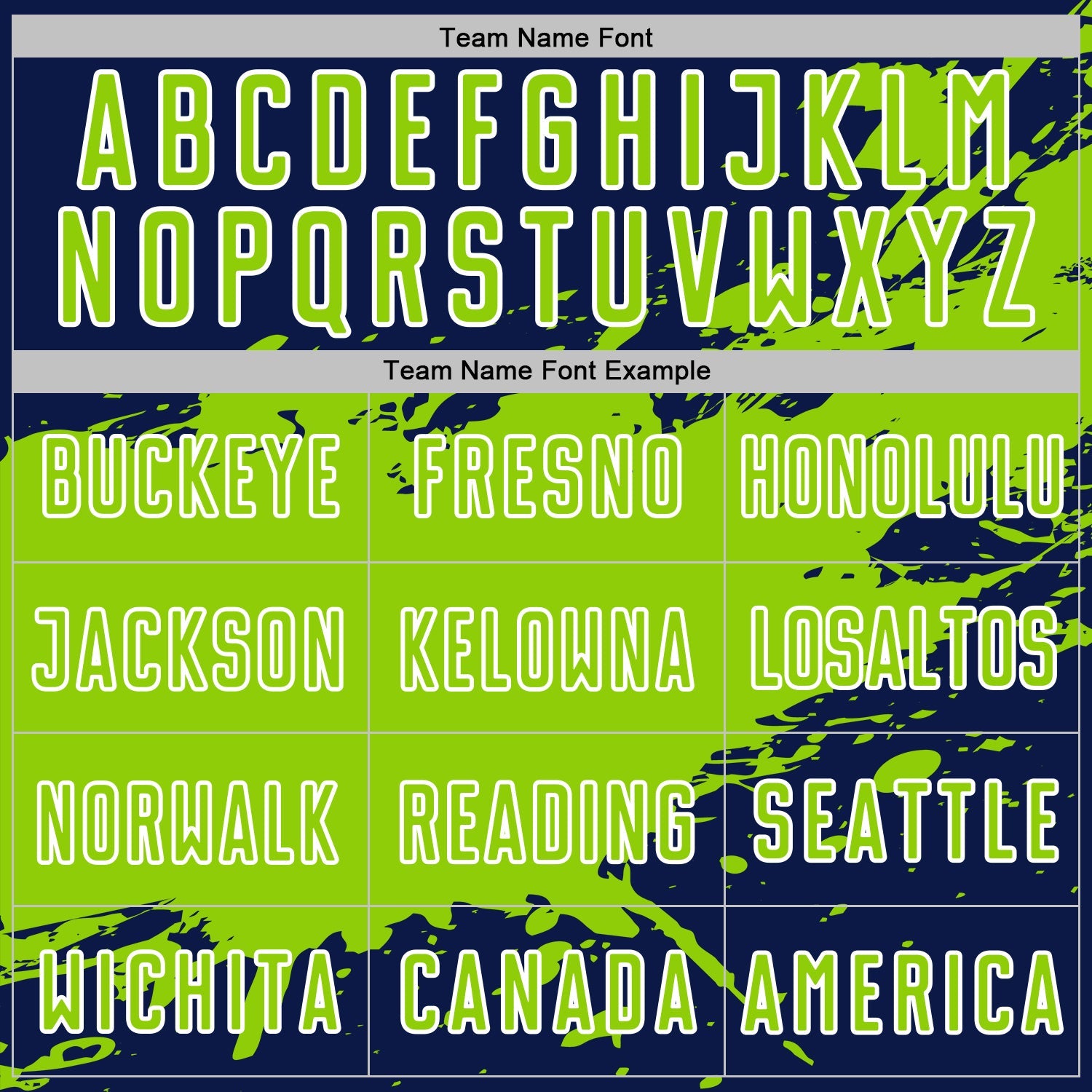 Custom Neon Green Navy-White Splash Color Block Sublimation Soccer Uniform Jersey view 5