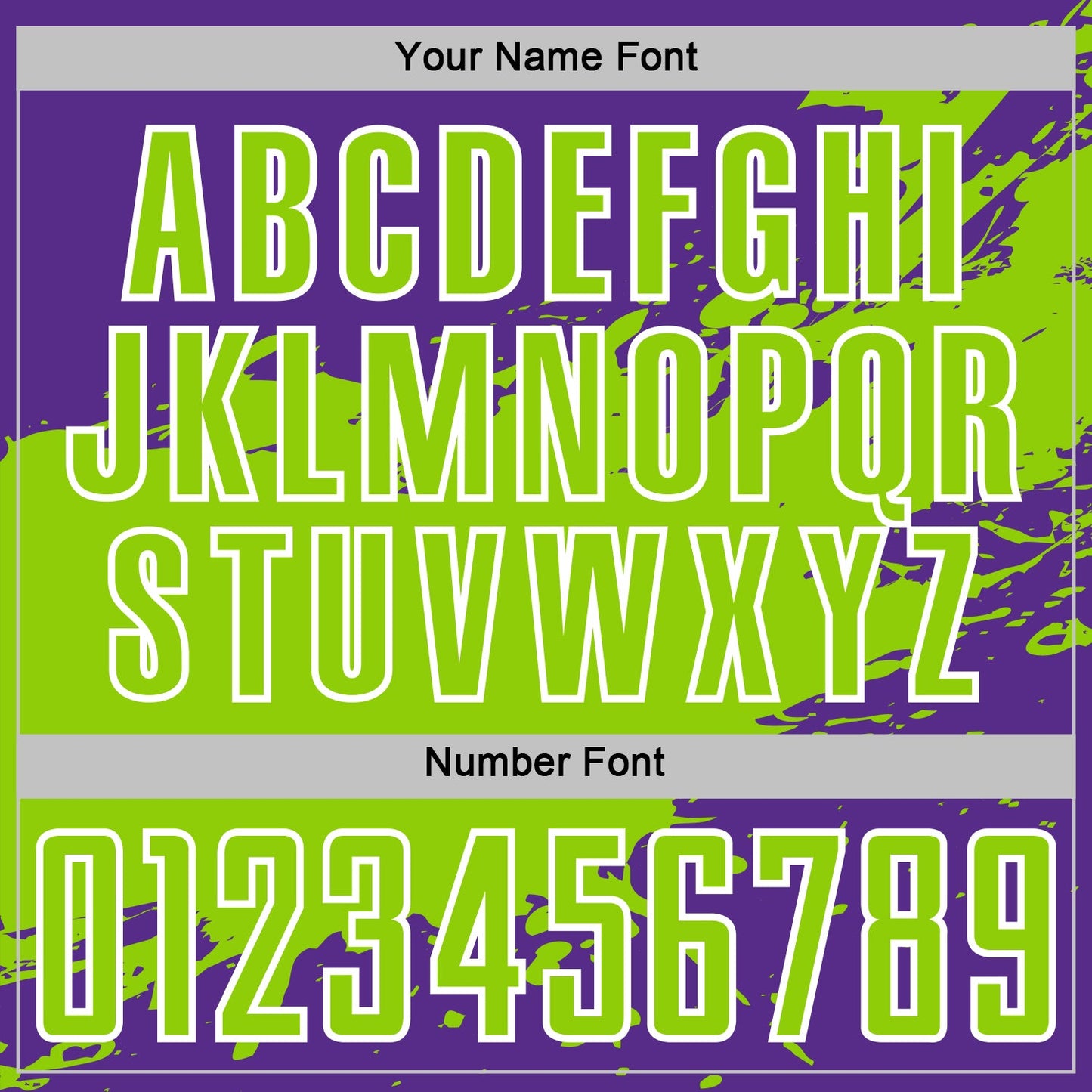 Custom Neon Green Purple-White Splash Color Block Sublimation Soccer Uniform Jersey view 6