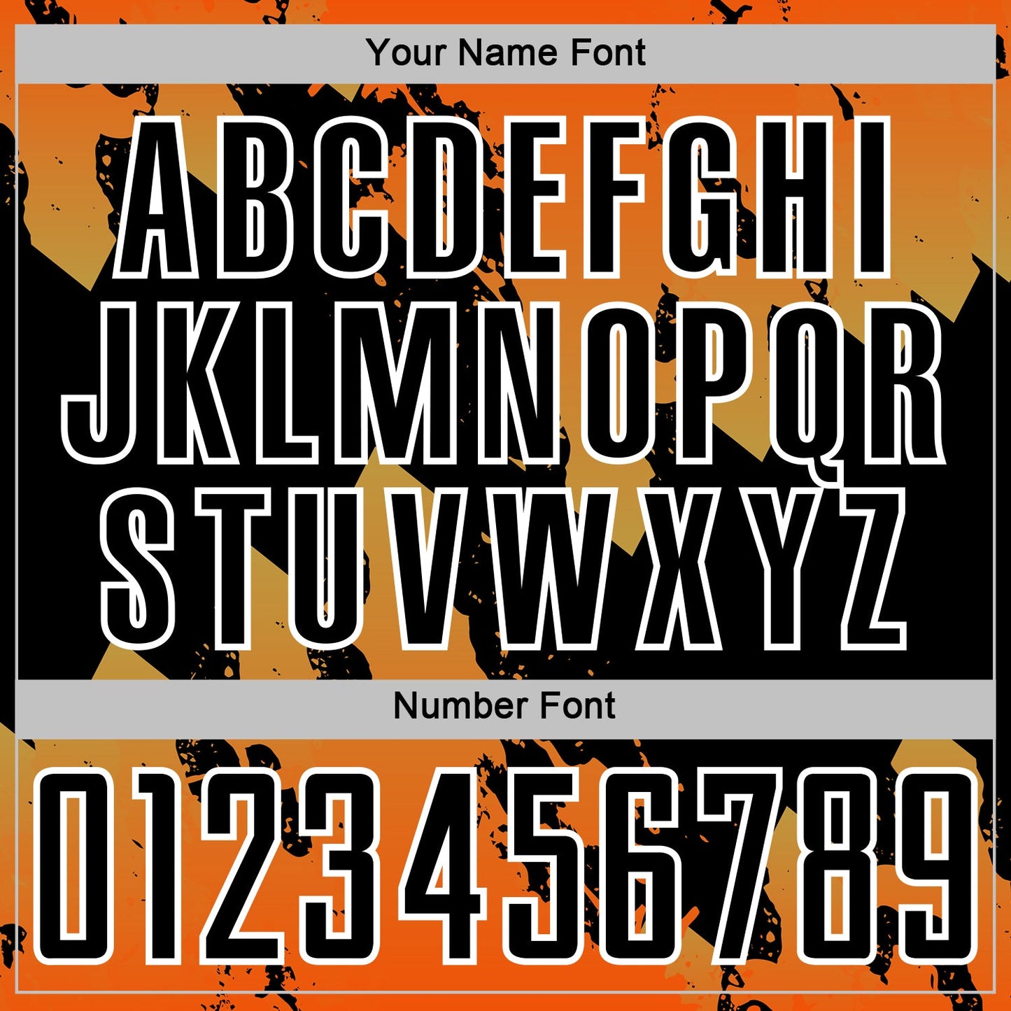 Custom Orange Black Old Gold-White Gradient Splash Sublimation Soccer Uniform Jersey view 6