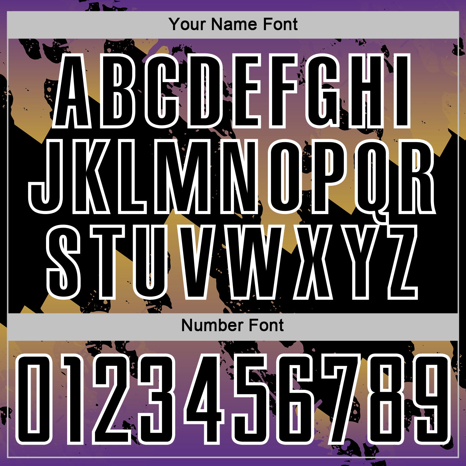 Custom Purple Black Old Gold-White Gradient Splash Sublimation Soccer Uniform Jersey view 6