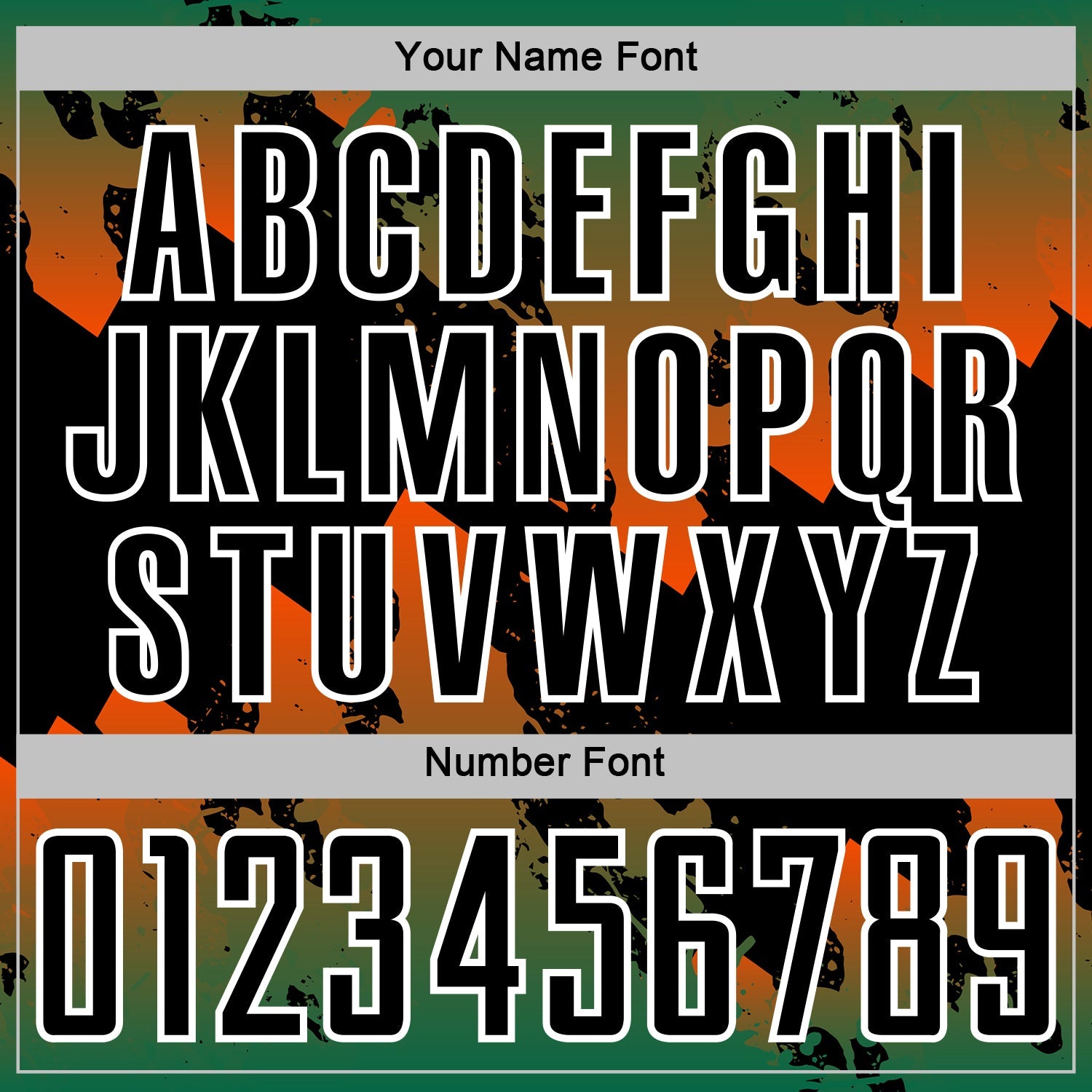 Custom Kelly Green Black Orange-White Gradient Splash Sublimation Soccer Uniform Jersey view 6
