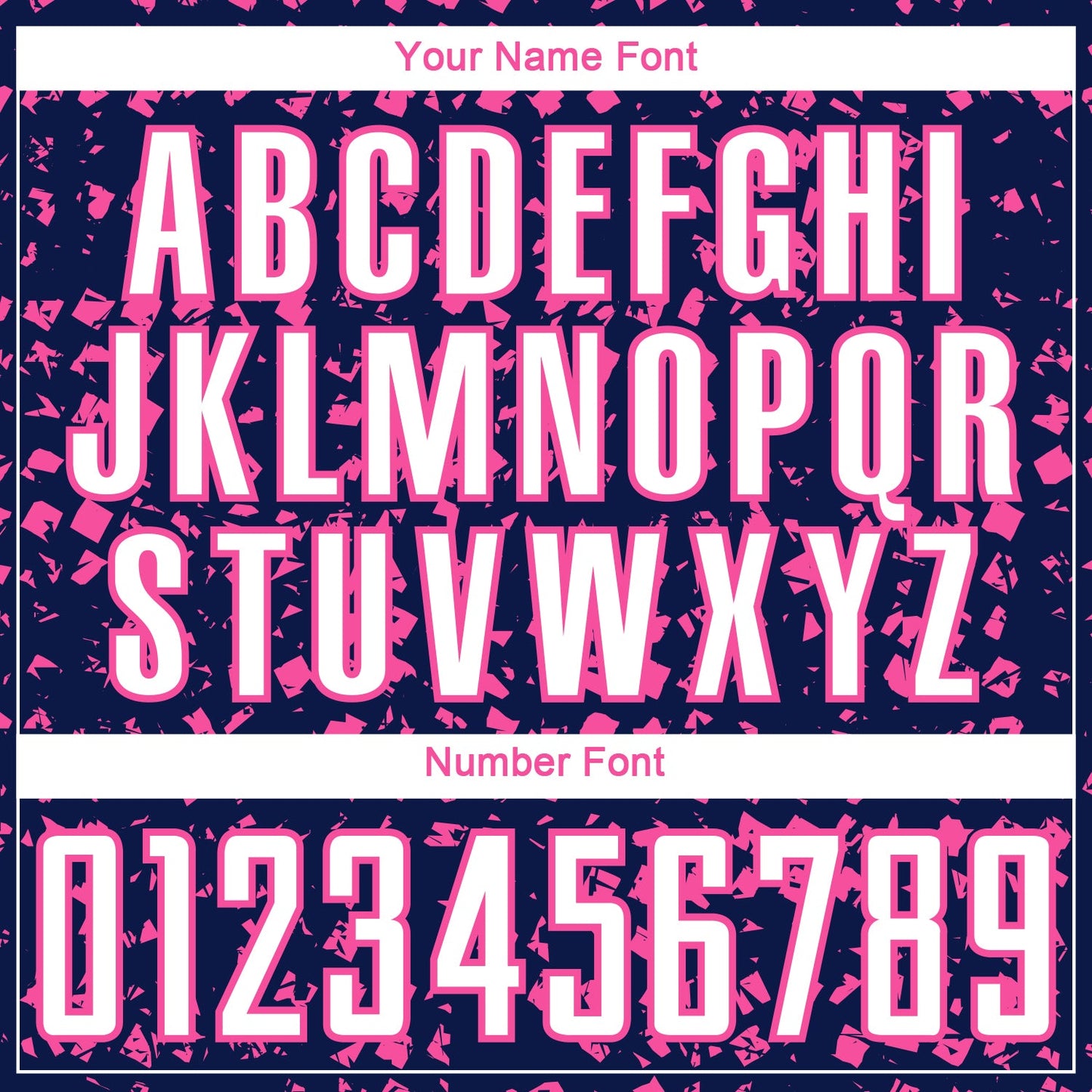 Custom Navy White-Pink Digital Geometric Fragment Speckles Sublimation Soccer Uniform Jersey view 6