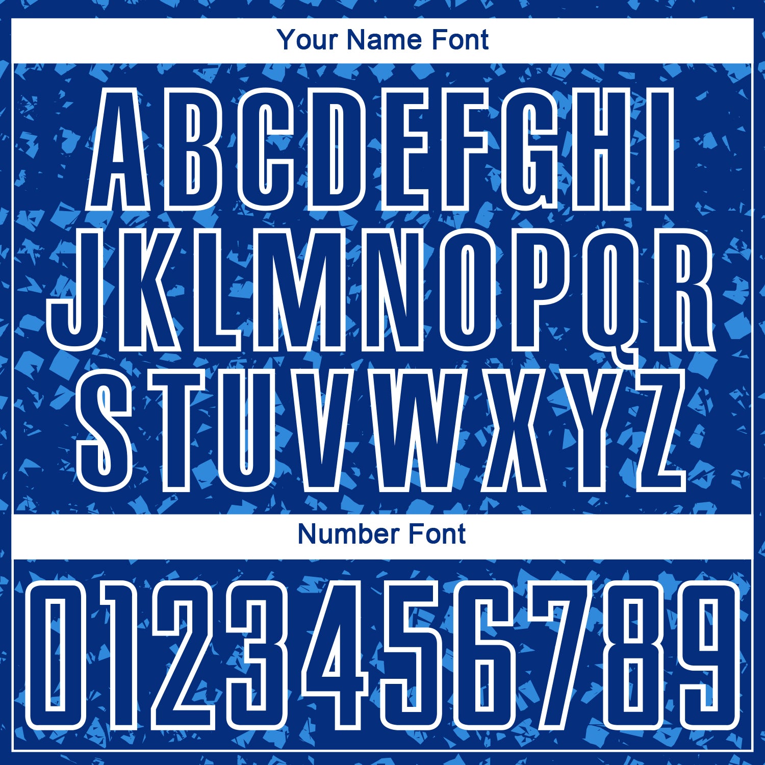 Custom Royal Powder Blue-White Digital Geometric Fragment Speckles Sublimation Soccer Uniform Jersey view 6