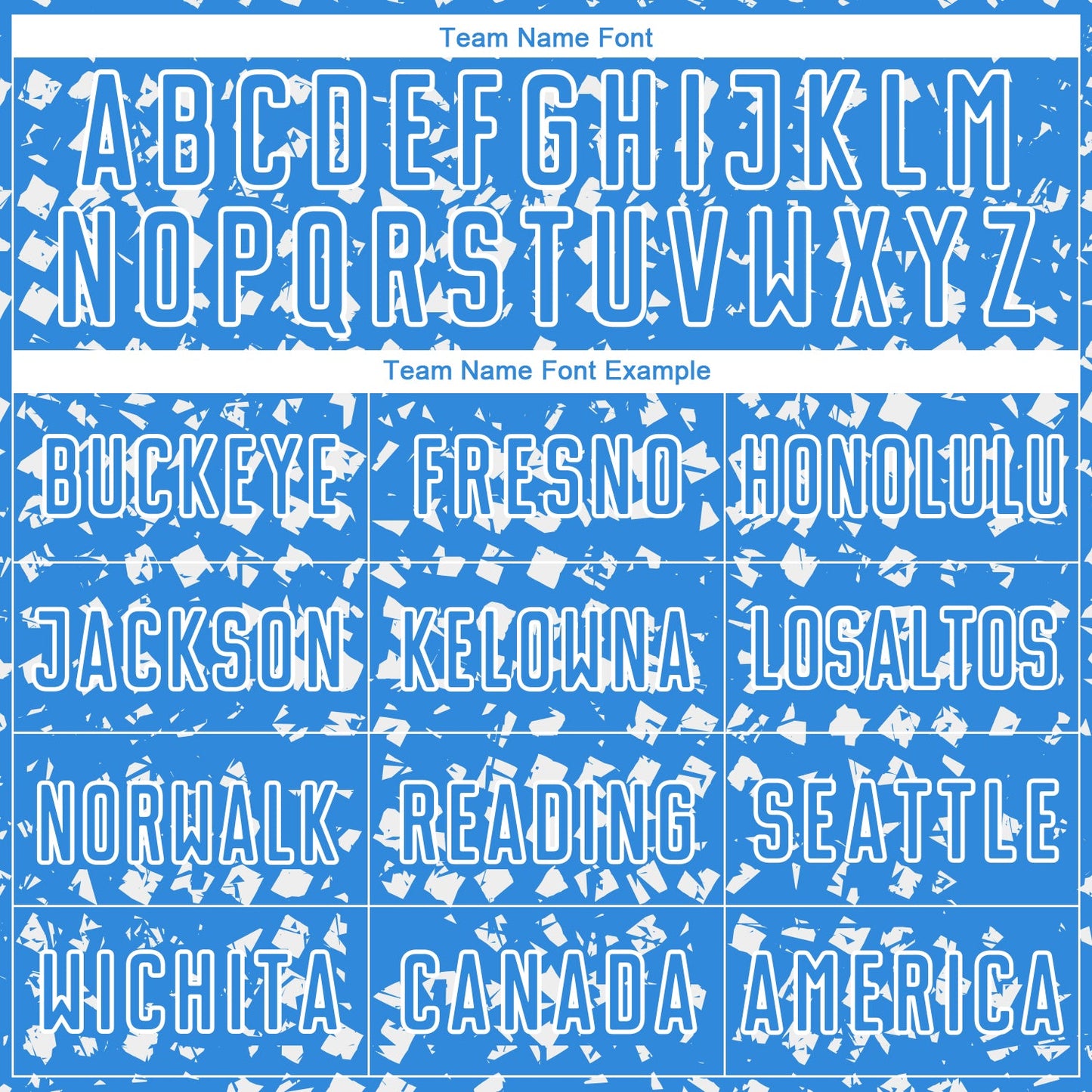 Custom Powder Blue White Digital Geometric Fragment Speckles Sublimation Soccer Uniform Jersey view 5