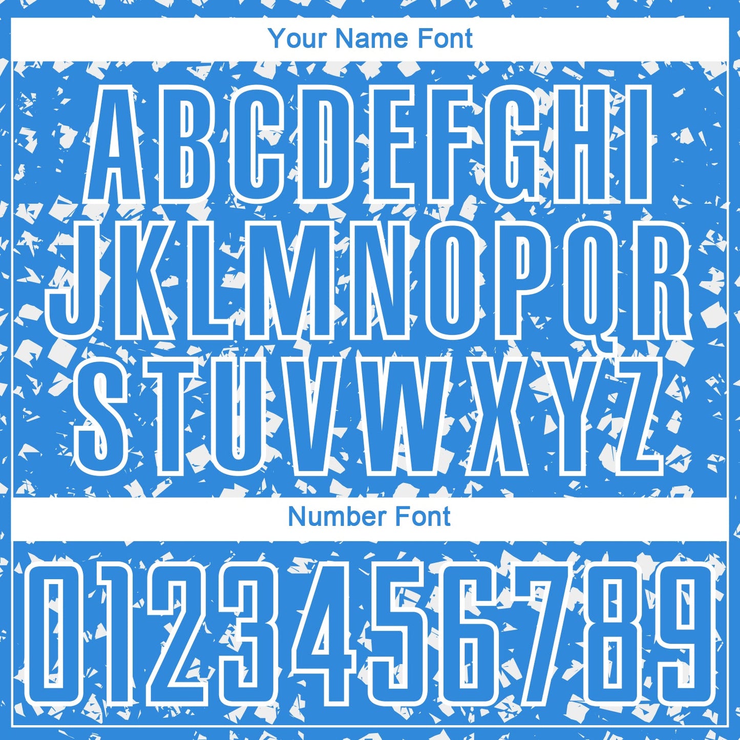 Custom Powder Blue White Digital Geometric Fragment Speckles Sublimation Soccer Uniform Jersey view 6