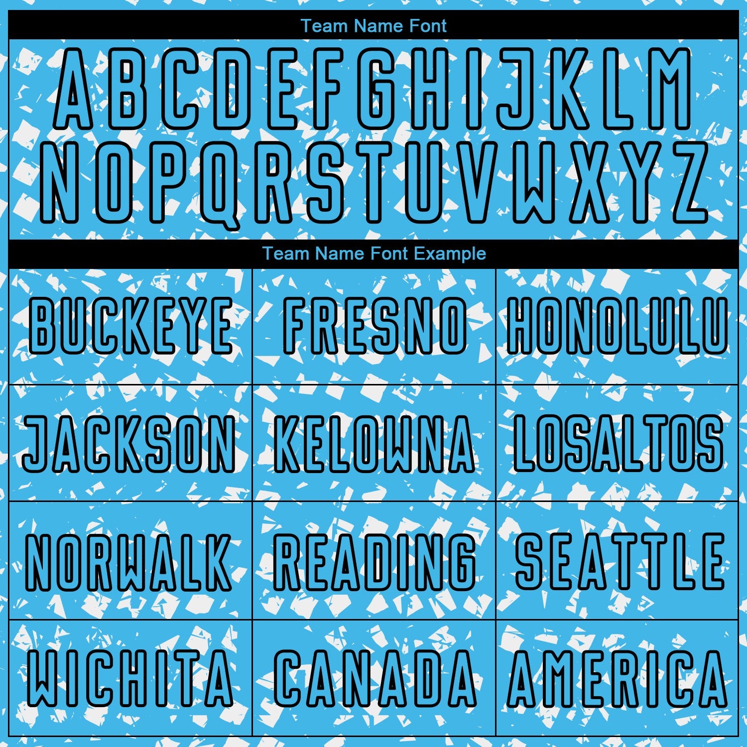 Custom Sky Blue Black-White Digital Geometric Fragment Speckles Sublimation Soccer Uniform Jersey view 5