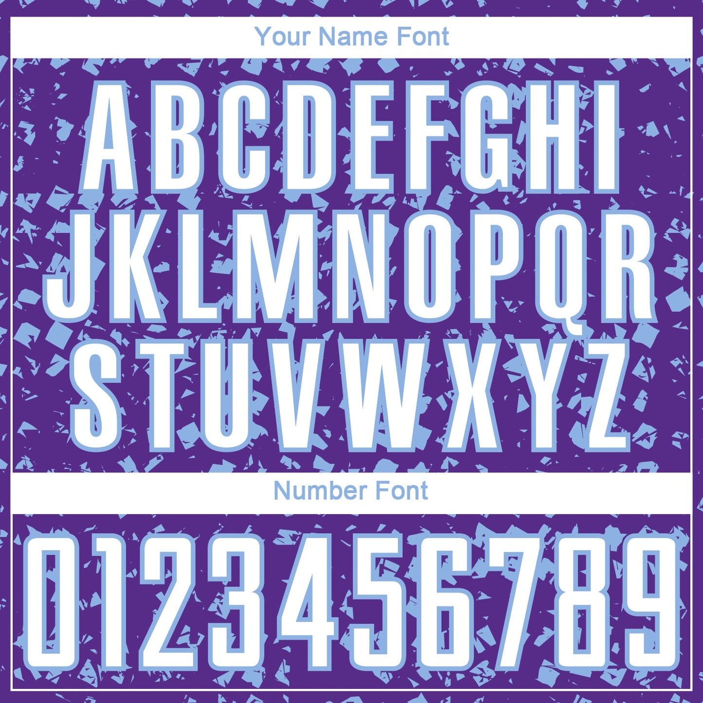 Custom Purple White-Light Blue Digital Geometric Fragment Speckles Sublimation Soccer Uniform Jersey view 6