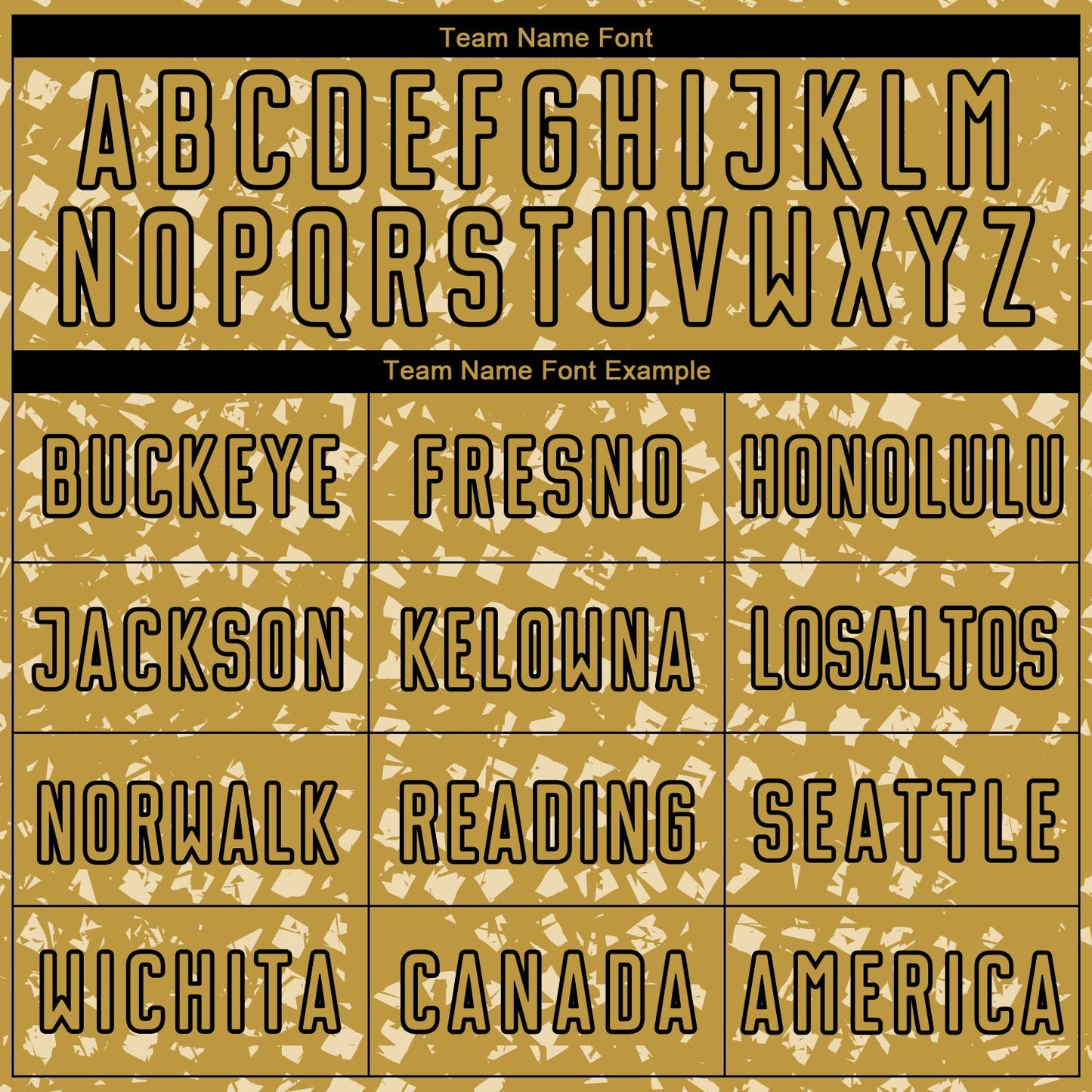 Custom Old Gold Black-Cream Digital Geometric Fragment Speckles Sublimation Soccer Uniform Jersey view 5