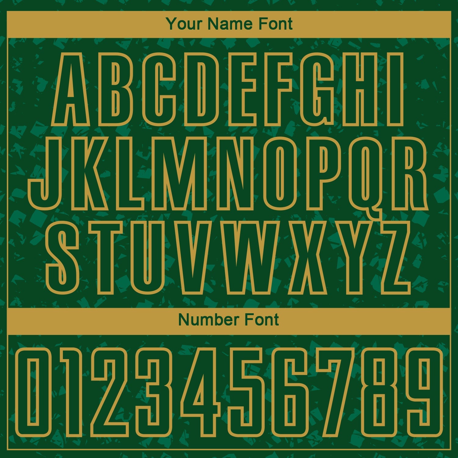 Custom Green Old Gold-Kelly Green Digital Geometric Fragment Speckles Sublimation Soccer Uniform Jersey view 6