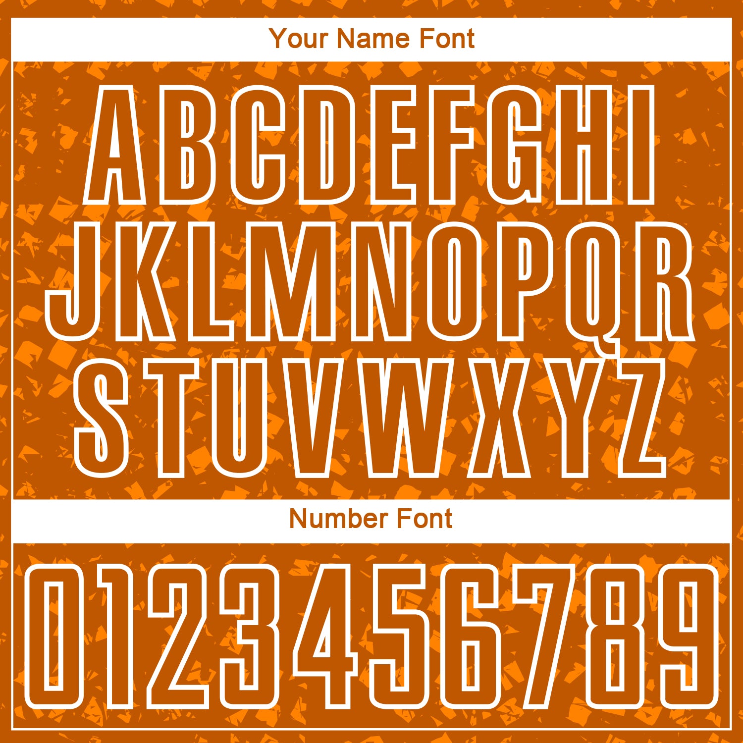 Custom Texas Orange White-Bay Orange Digital Geometric Fragment Speckles Sublimation Soccer Uniform Jersey view 6