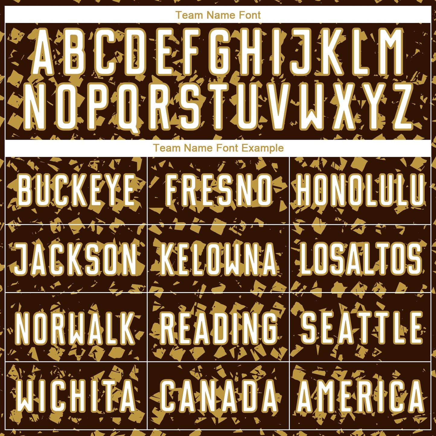 Custom Brown White-Old Gold Digital Geometric Fragment Speckles Sublimation Soccer Uniform Jersey view 5