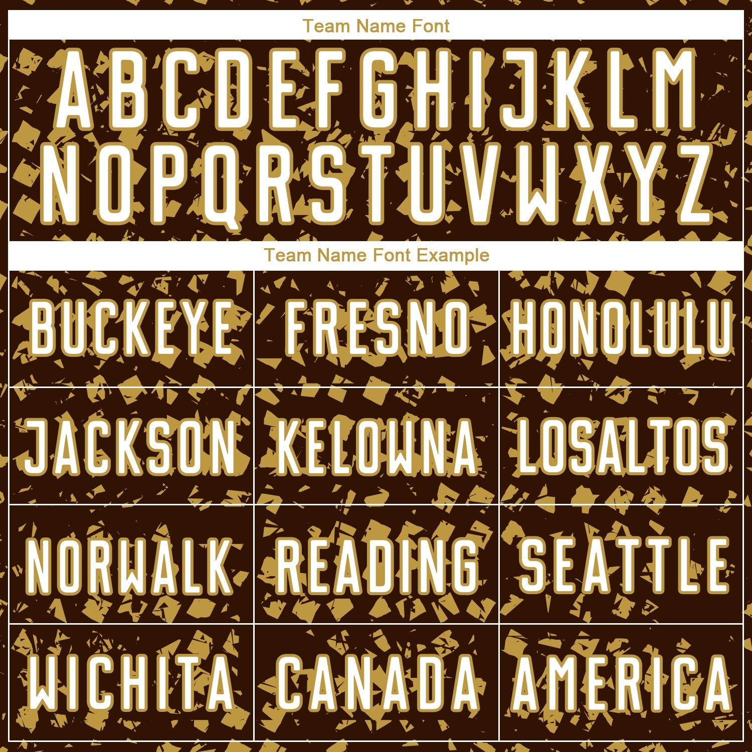 Custom Brown White-Old Gold Digital Geometric Fragment Speckles Sublimation Soccer Uniform Jersey view 5
