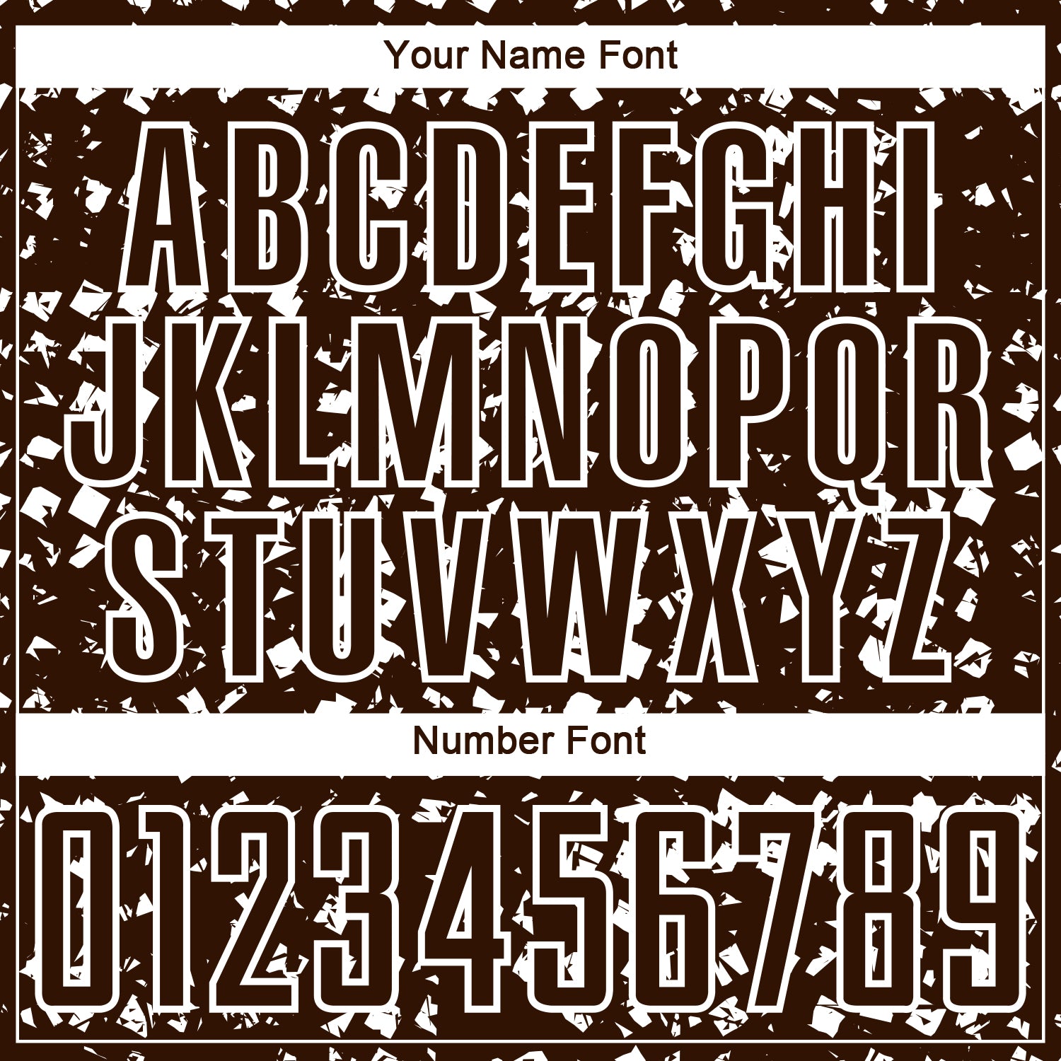Custom Brown White Digital Geometric Fragment Speckles Sublimation Soccer Uniform Jersey view 6