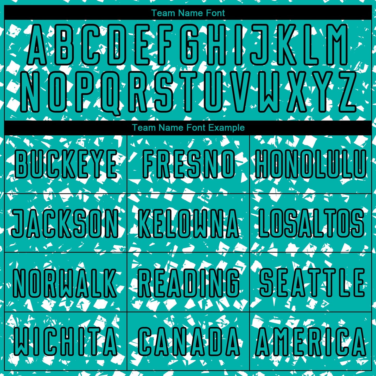 Custom Aqua Black-White Digital Geometric Fragment Speckles Sublimation Soccer Uniform Jersey view 5